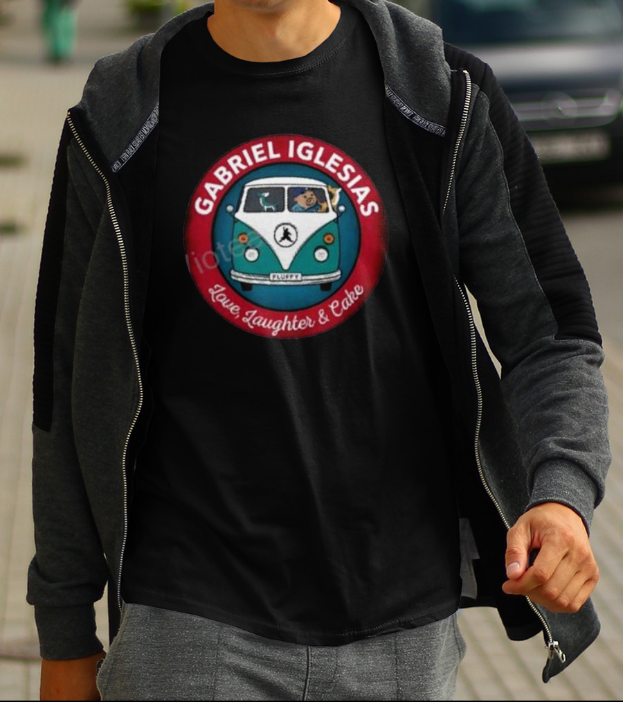 Gabriel Iglesias Fluffy Love Laughter Cake VW Bus T-Shirt