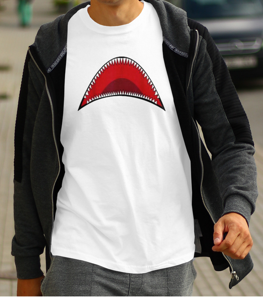 Shark Mouth Teeth Graphic Apparel Bape Icon T-Shirt