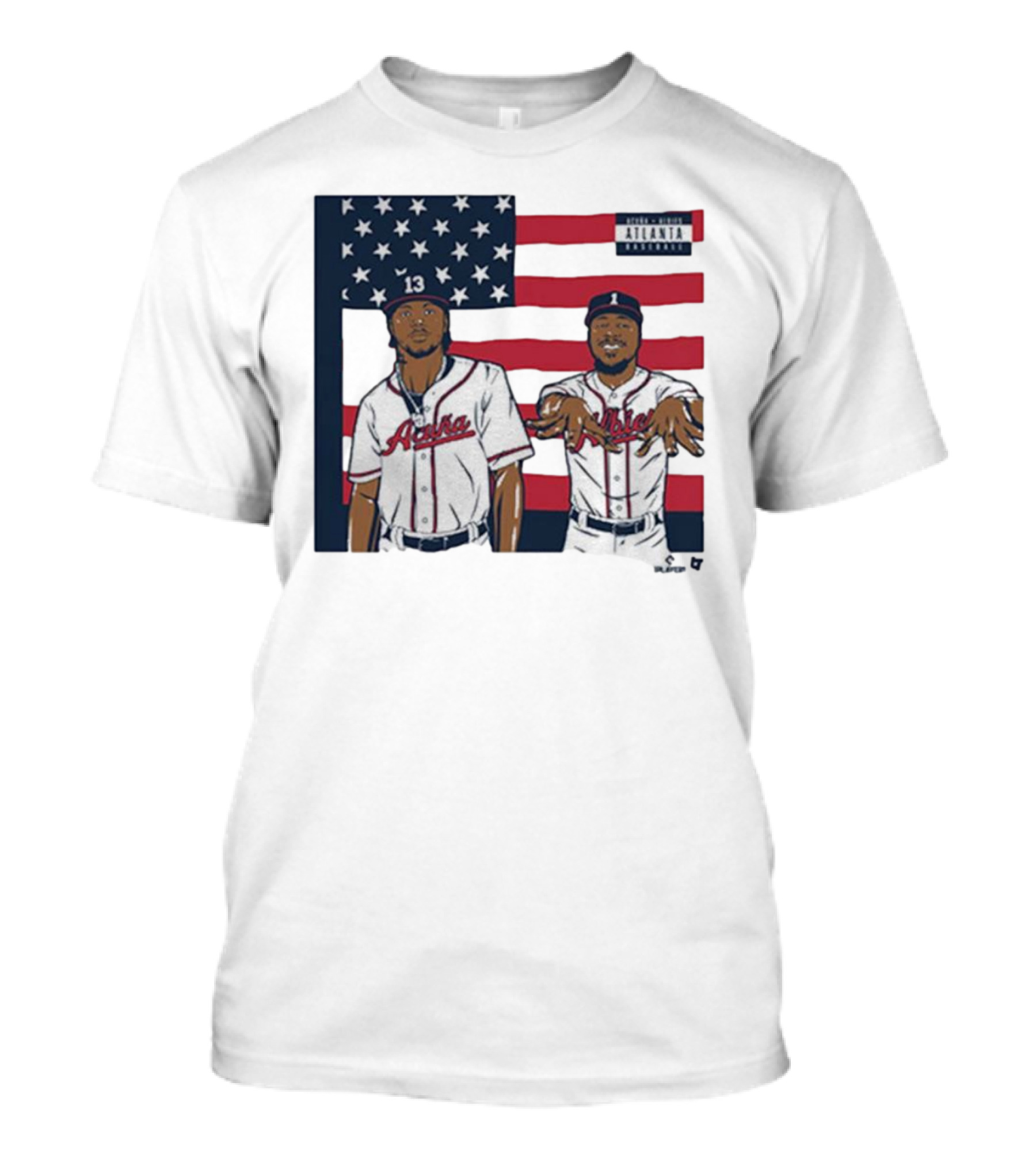 Outkast Stankonia Ronald Acuna Jr Ozzie Albies American Flag Baseball T-Shirt
