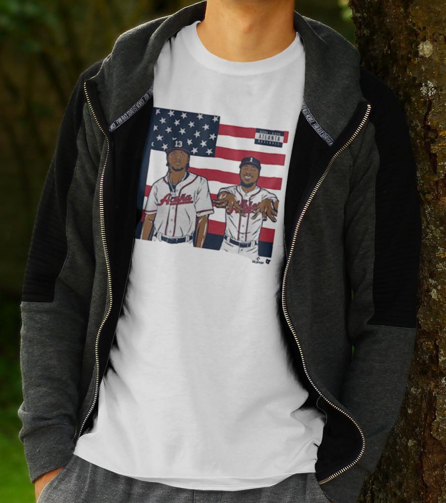 Outkast Stankonia Ronald Acuna Jr Ozzie Albies American Flag Baseball T-Shirt