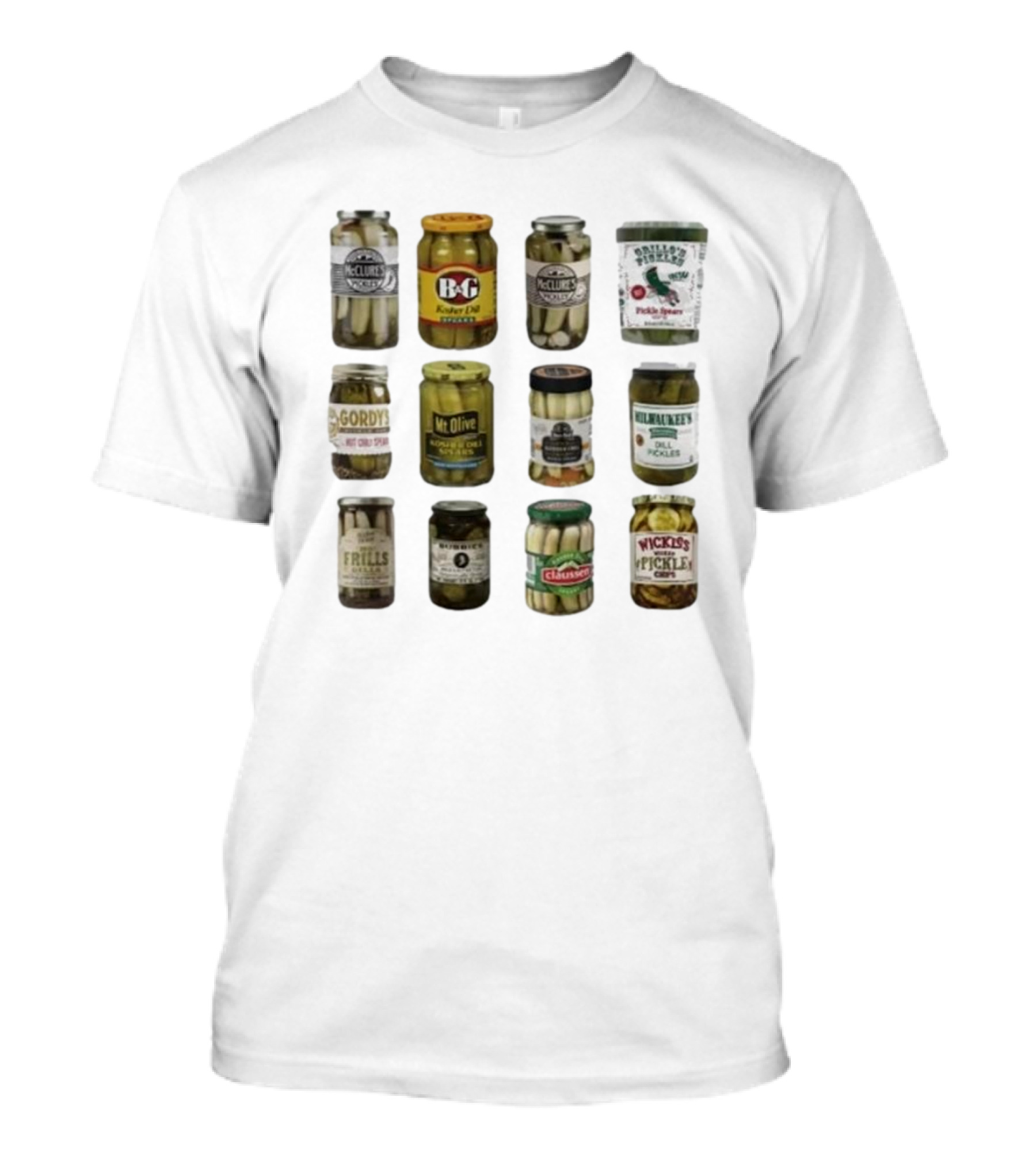 Pickle Canned Pickles Gordy's McClure's Dill Milwaukee's Mt. Olive Claussen Funny Pickle Gift For Pickle Lovers T-Shirt