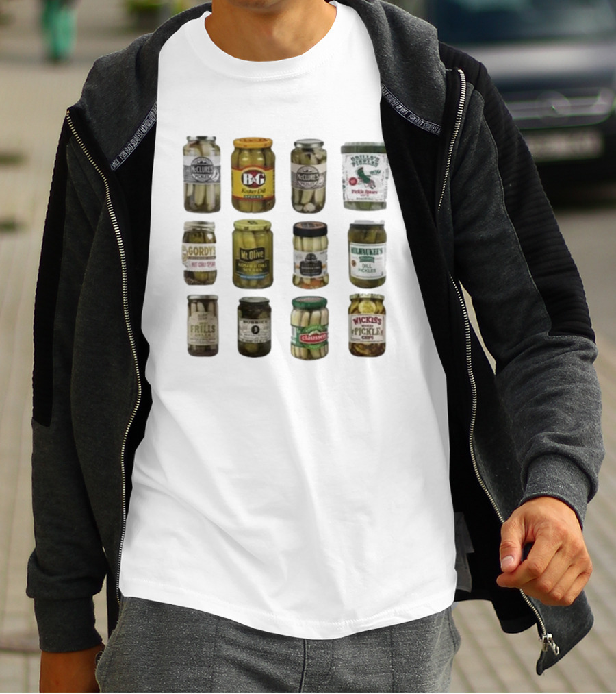 Pickle Canned Pickles Gordy's McClure's Dill Milwaukee's Mt. Olive Claussen Funny Pickle Gift For Pickle Lovers T-Shirt