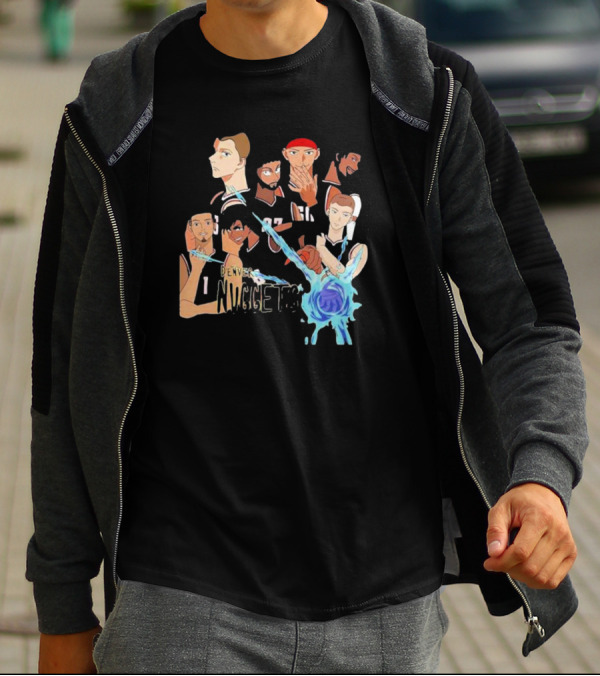 Denver Nuggets NBA Anime Team Crossover T-Shirt