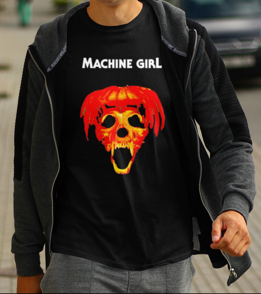 Machine Girl Skull Pumpkin Face T-Shirt