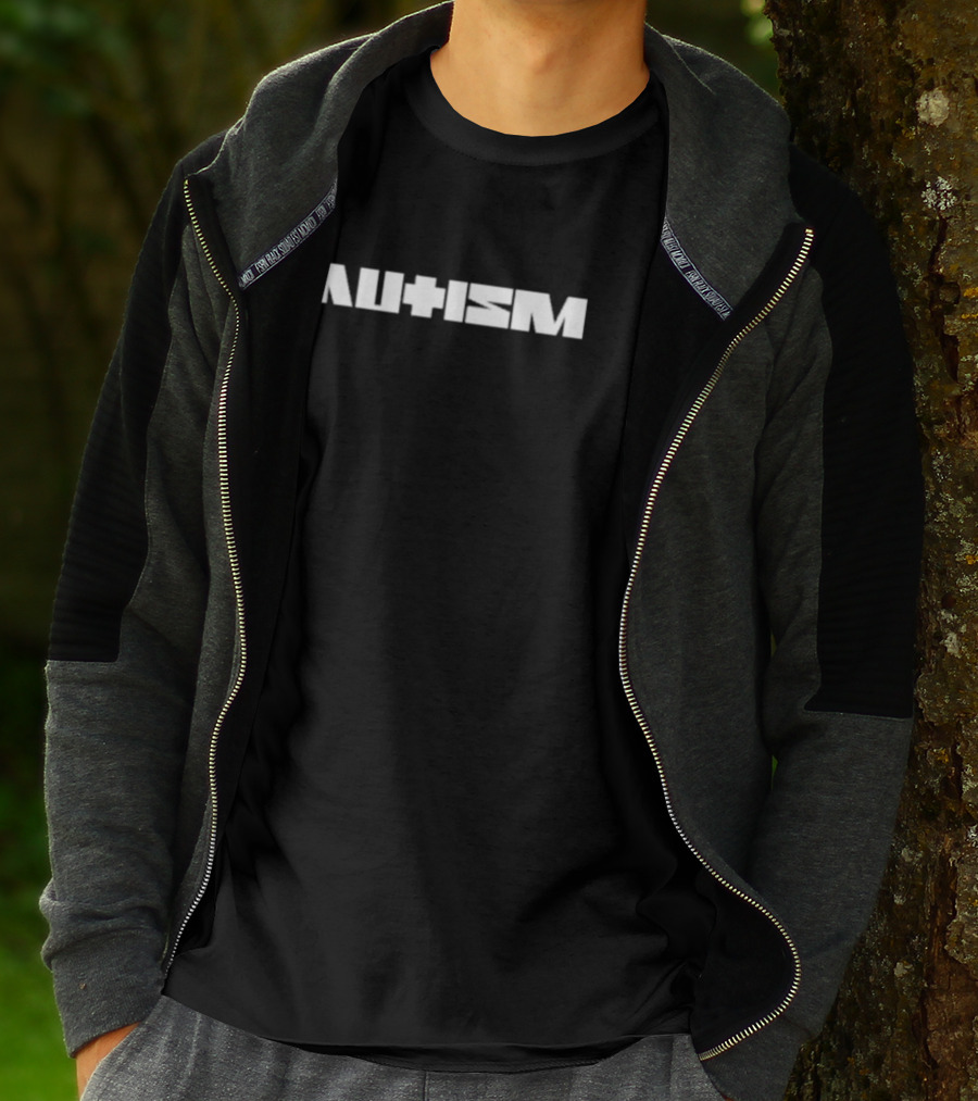 AUTISM Degenerated 2.0 Block Text Iconic T-Shirt