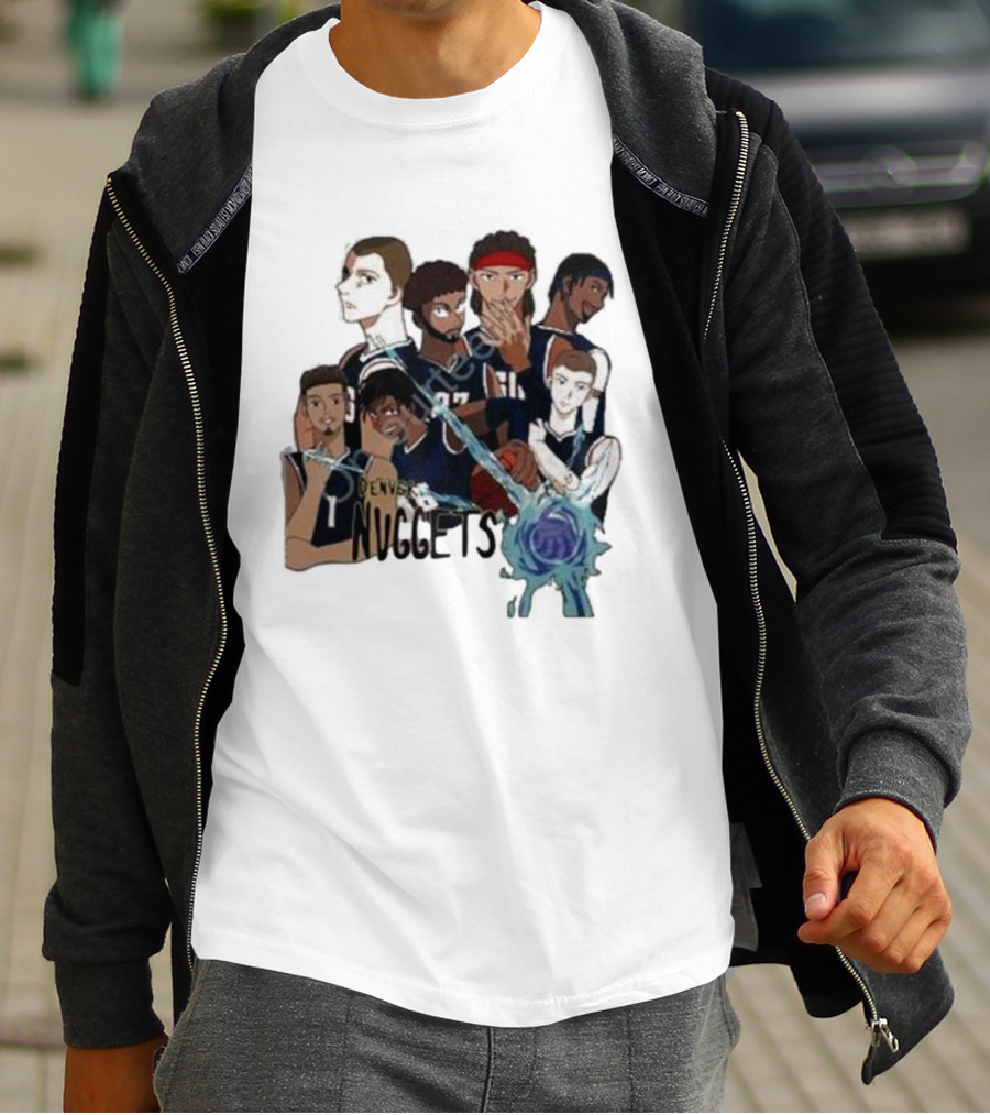 Denver Nuggets Jjk Jujutsu Kaisen Anime Crossover Fan Merch T-Shirt