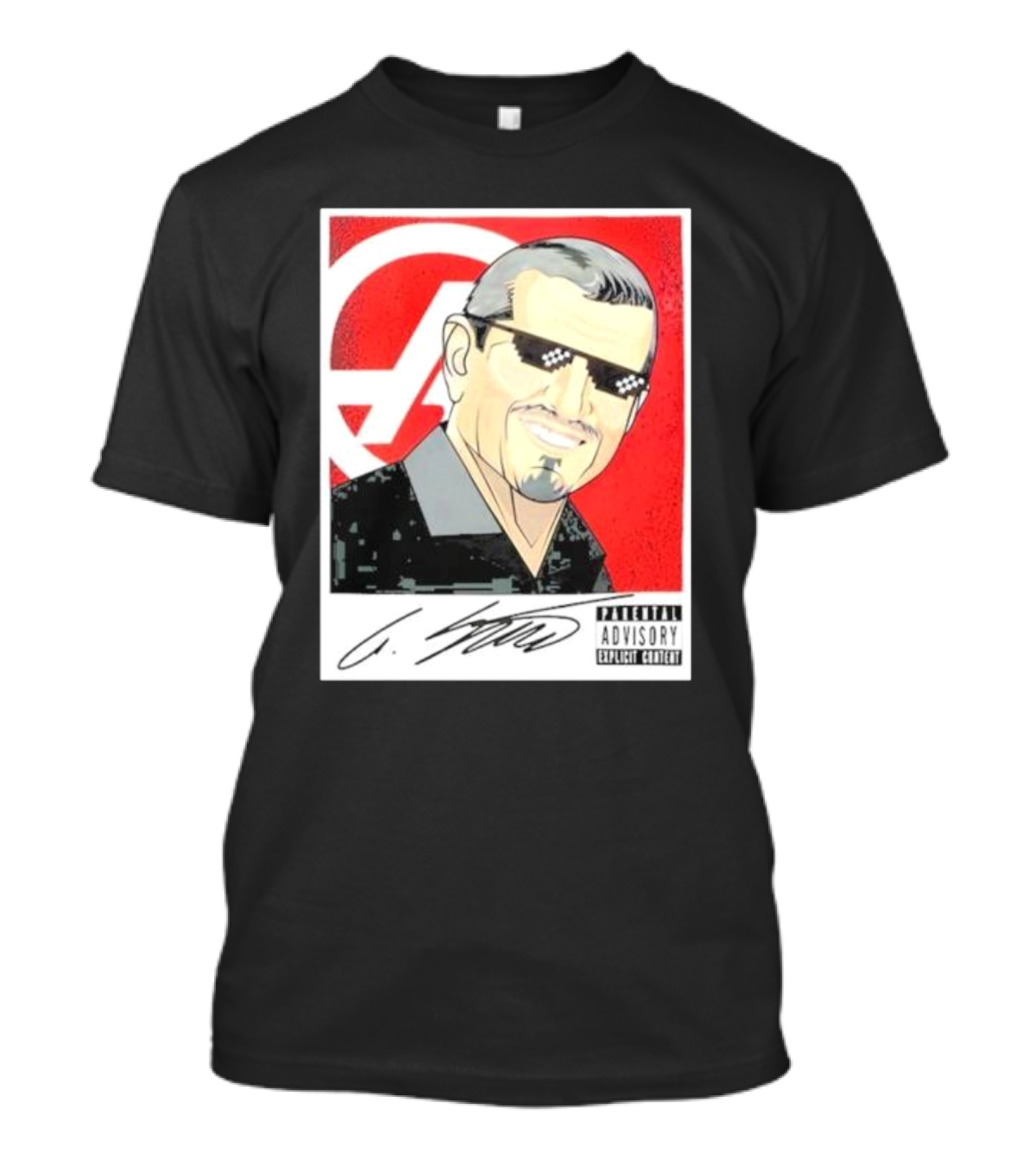 Haas F1 Team Guenther Steiner Parental Advisory Signature T-Shirt