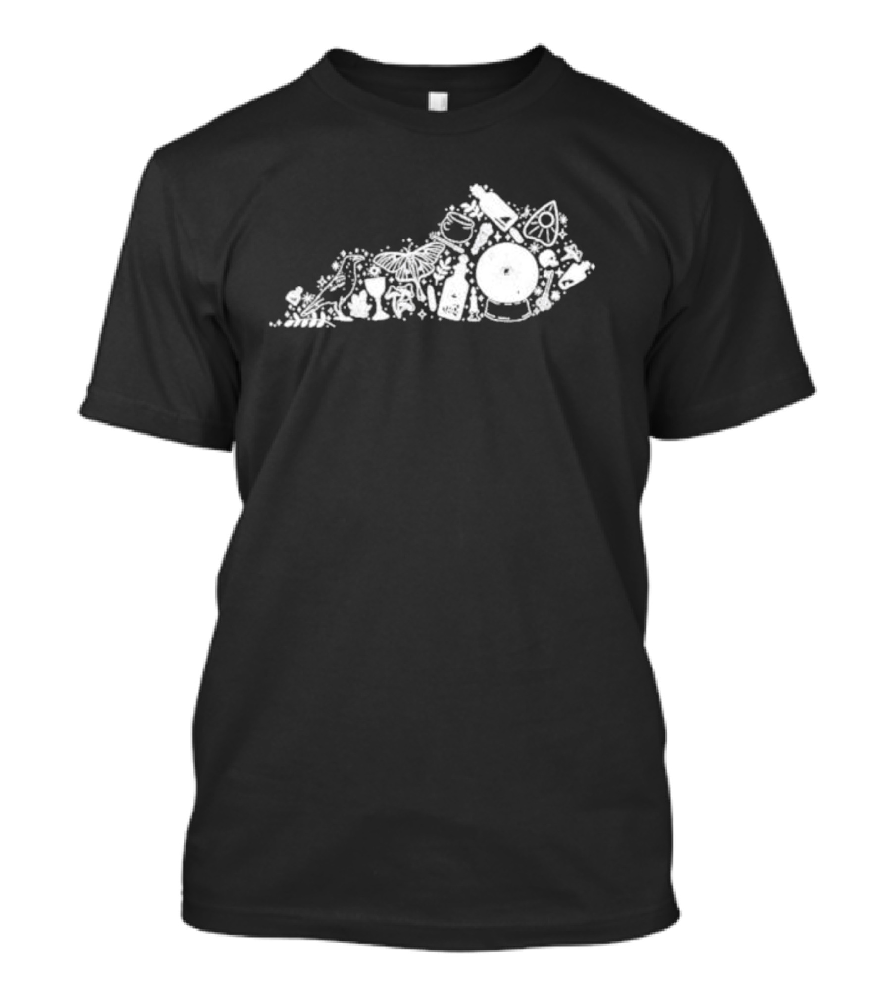 Kentucky For Kentucky Witchy Ky Spooky State Outline Icons T-Shirt