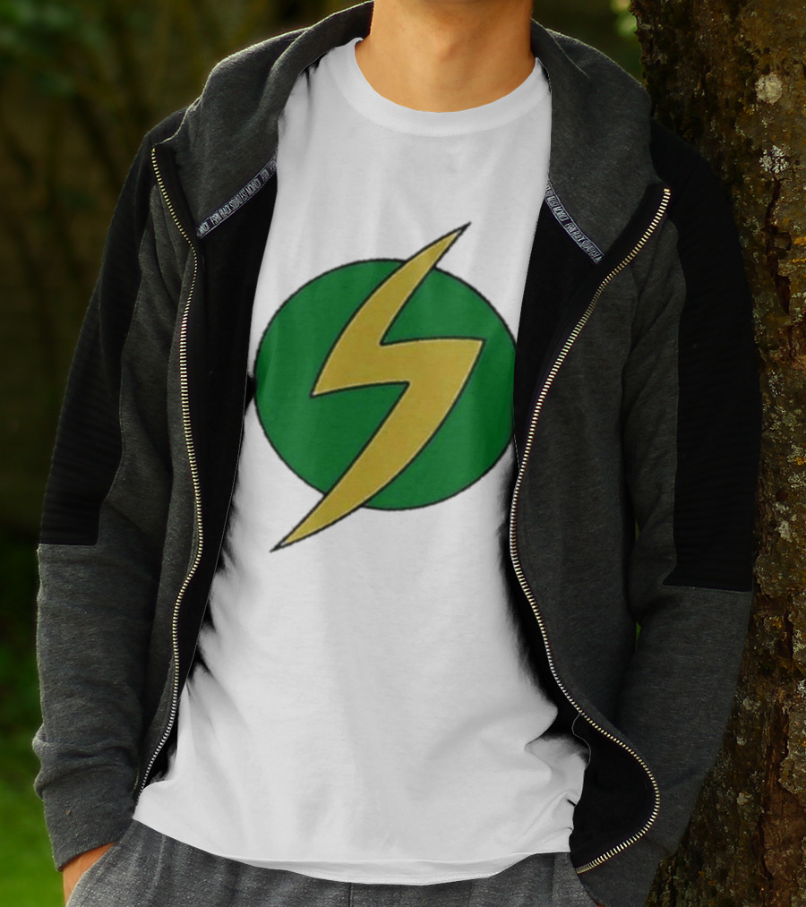 PowerEdd Green Yellow Lightning Bolt T-Shirt