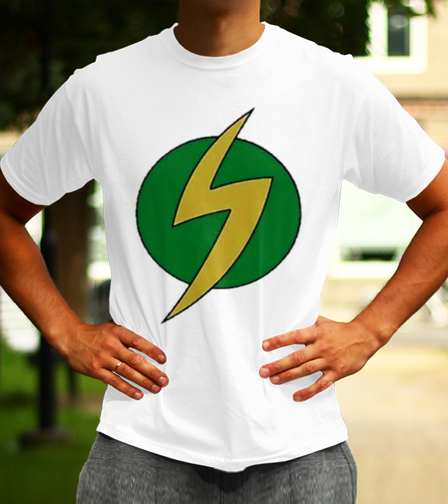 PowerEdd Green Yellow Lightning Bolt T-Shirt