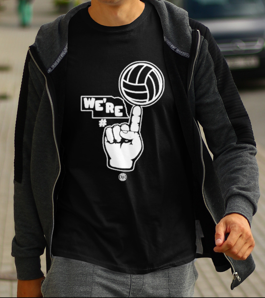 Triple B We’re Number One Volleyball Finger Gesture T-Shirt