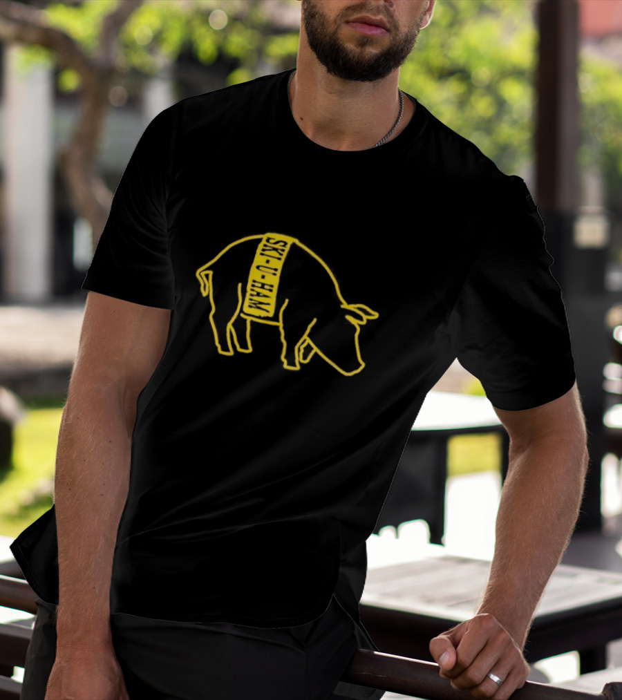 Ski-U-Ham Bacon Is Back Pig Outline T-Shirt