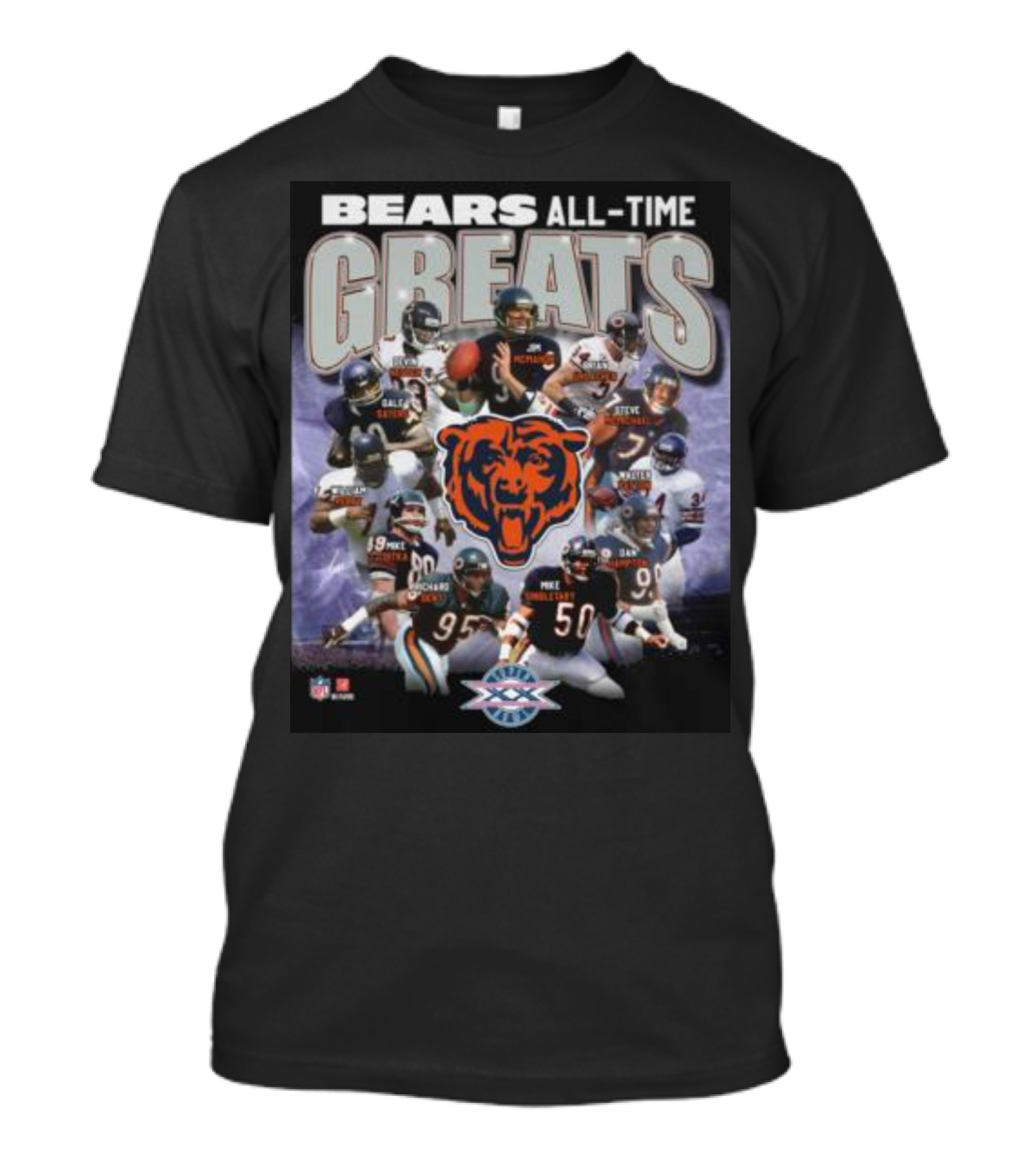 Bears All-Time Greats Super Bowl Legends T-Shirt