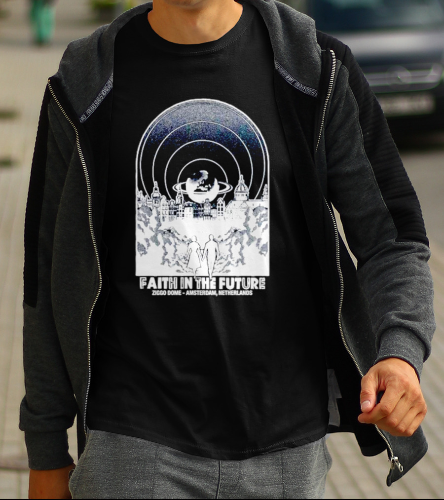 Faith In The Future Ziggo Dome Amsterdam Netherlands Planetary Skyline Tour T-Shirt