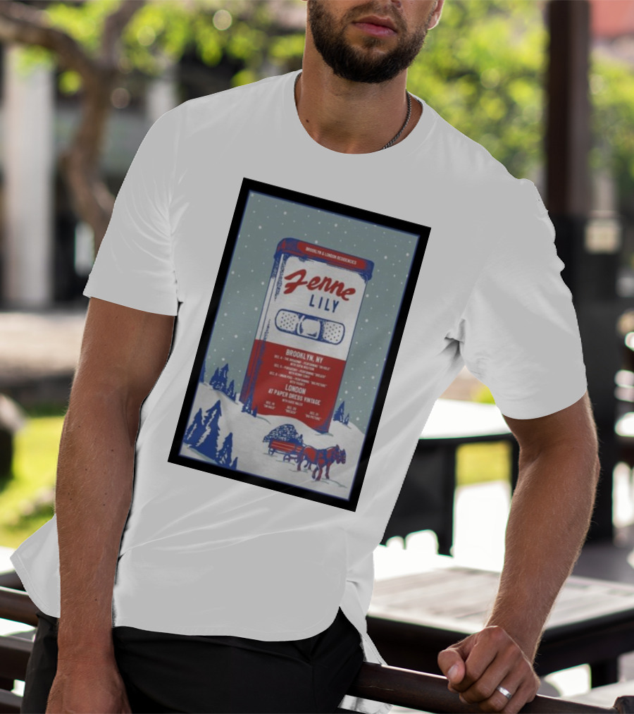 Fenne Lily December Brooklyn London Concert Tour Dates Poster Winter Scene T-Shirt