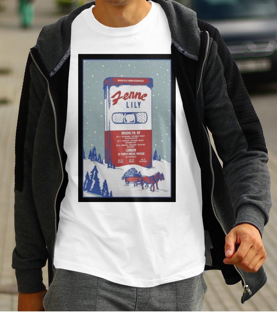 Fenne Lily December Brooklyn London Concert Tour Dates Poster Winter Scene T-Shirt