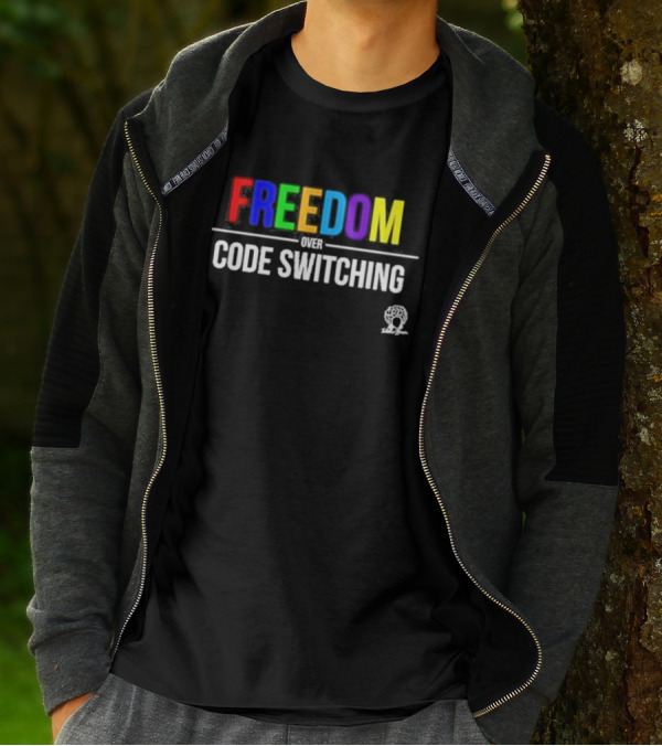 FREEDOM OVER CODE SWITCHING Colorful Statement By Black Brilliance T-Shirt