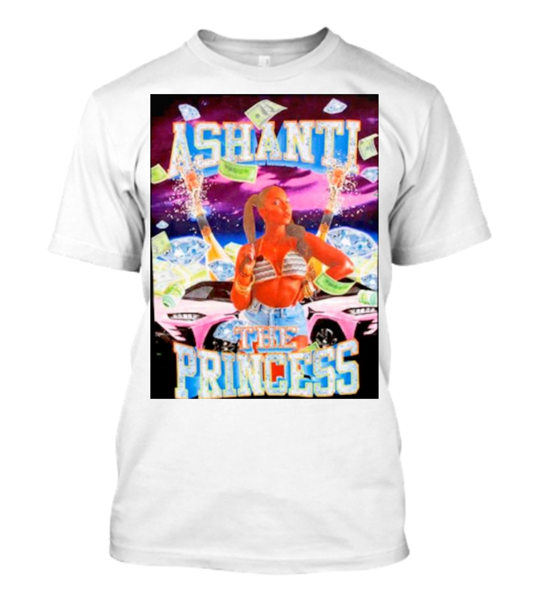 ASHANTI THE PRINCESS MONEY CARS AND SPARKLES T-Shirt