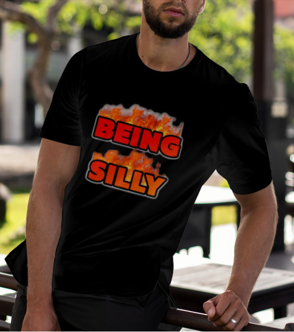 BEING SILLY Fire Flames T-Shirt