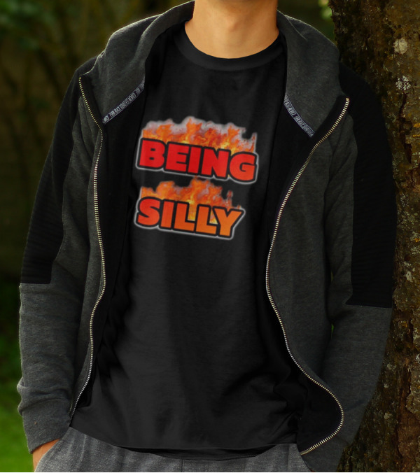 BEING SILLY Fire Flames T-Shirt