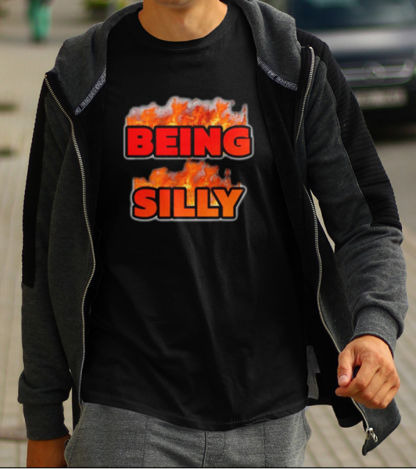 BEING SILLY Fire Flames T-Shirt