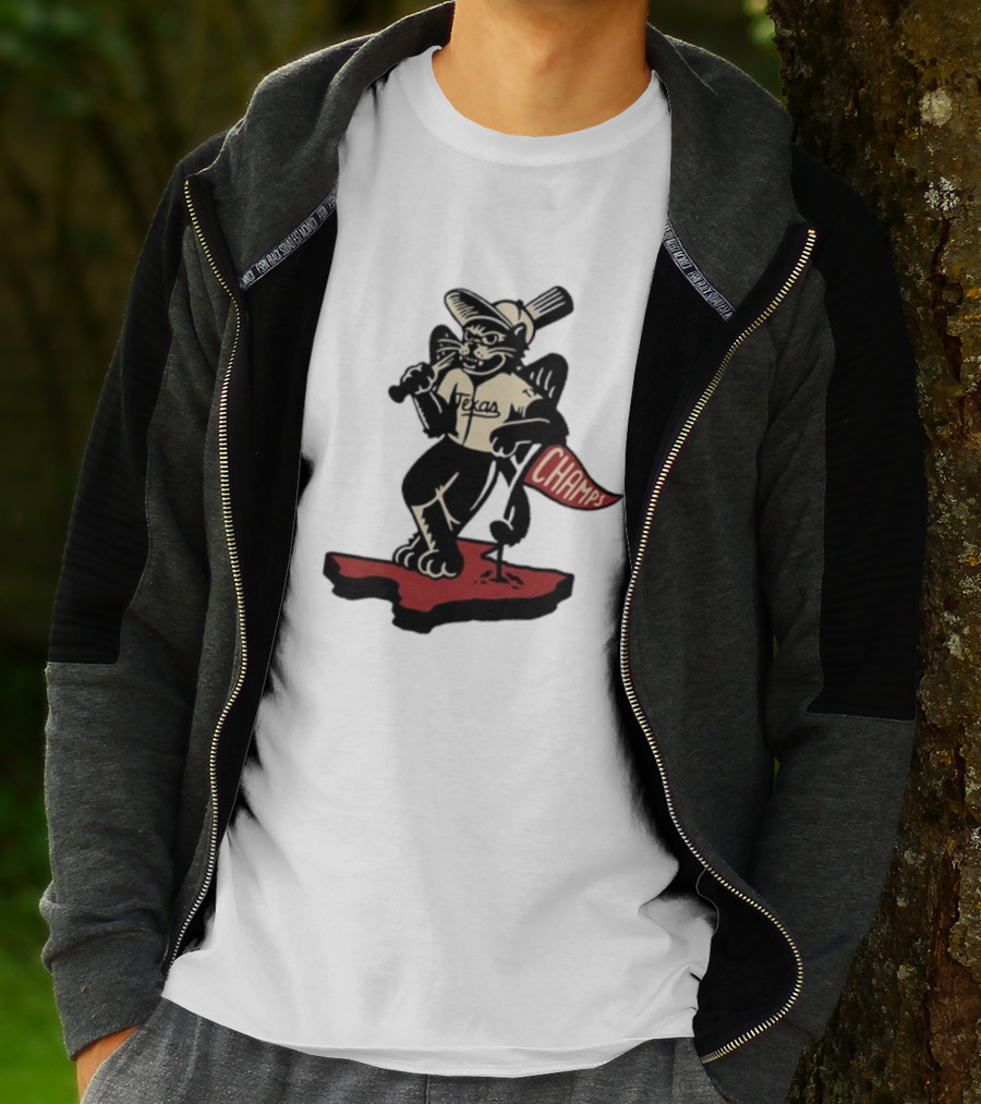 Texas Champs Bisonball Mascot Victory T-Shirt