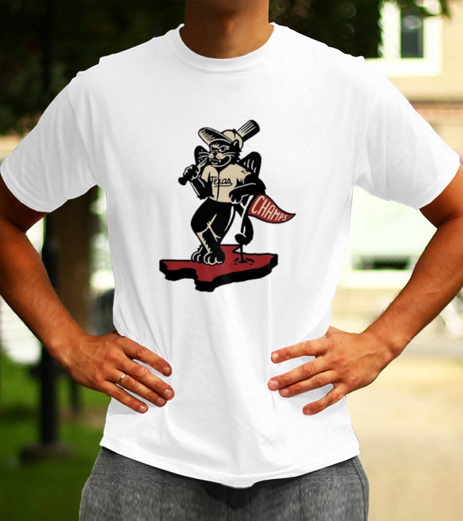 Texas Champs Bisonball Mascot Victory T-Shirt