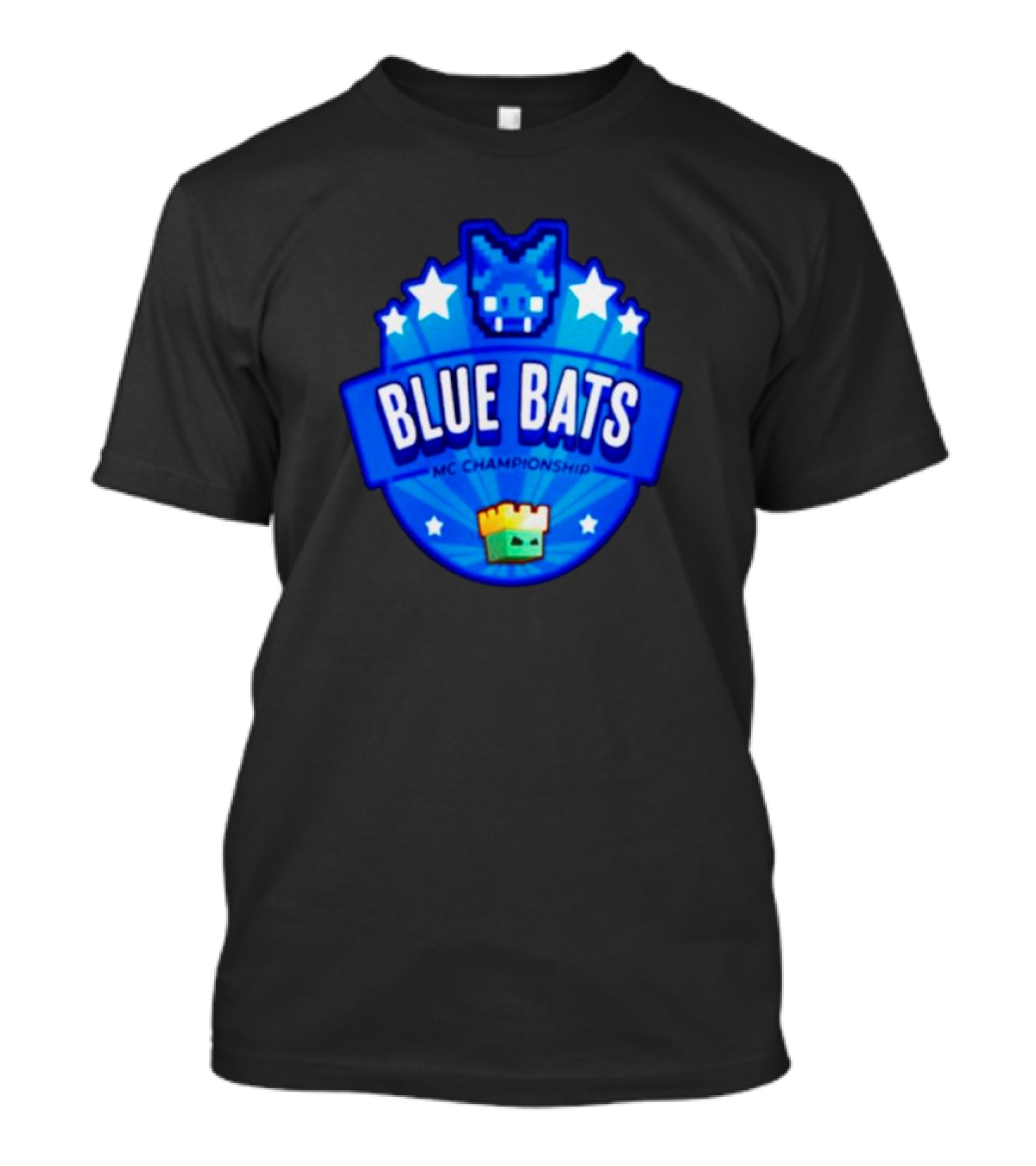 Blue Bats MC Championship Starry Badge Minecraft Competition T-Shirt