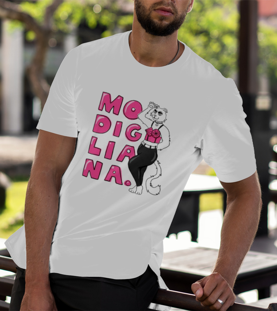 Modigliana Cat Fashion Style T-Shirt