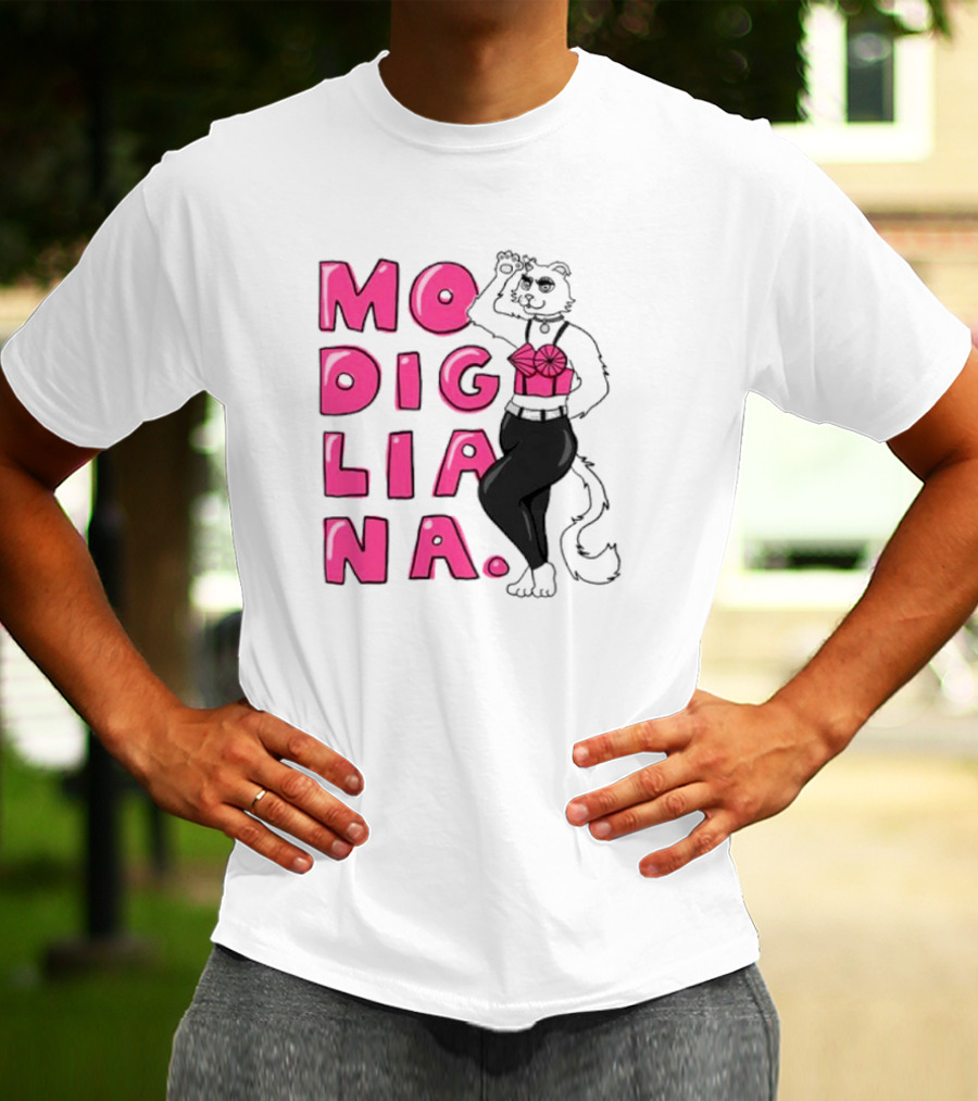 Modigliana Cat Fashion Style T-Shirt