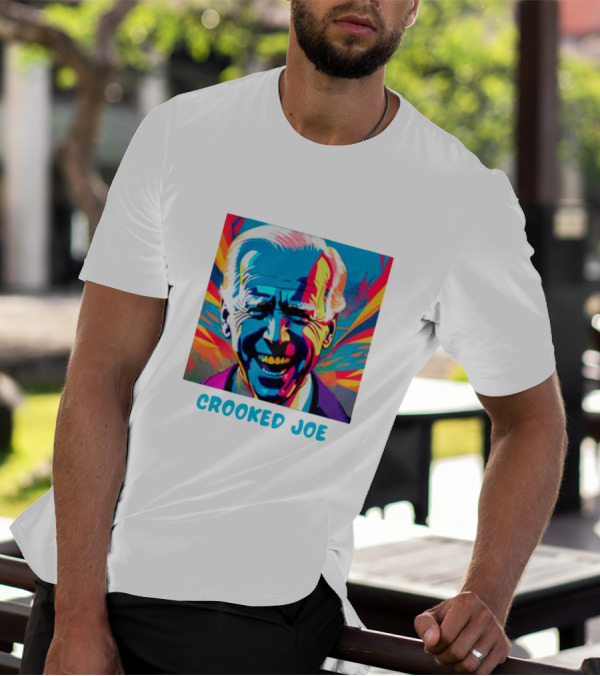 Crooked Joe Biden Colorful Pop T-Shirt
