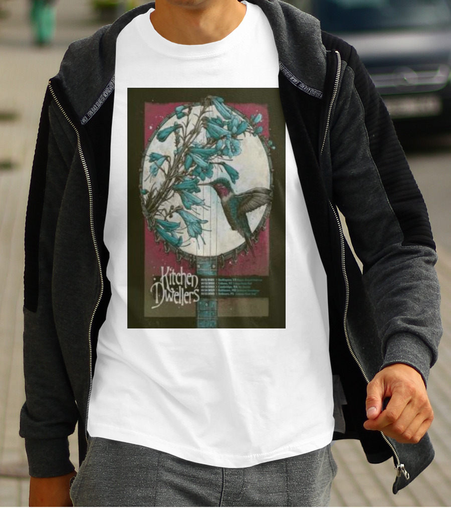 Kitchen Dwellers October 14 Burlington VT Nectar's Banjo Hummingbird T-Shirt