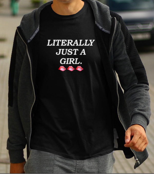 Literally Just A Girl Las Vegas Aces Lips T-Shirt