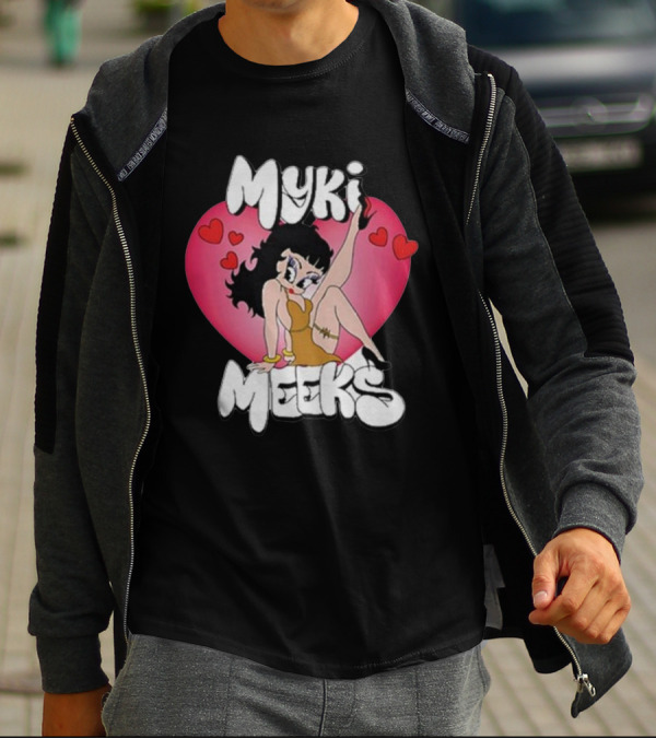 Myki Meeks Heart Cartoon Character With Hearts T-Shirt