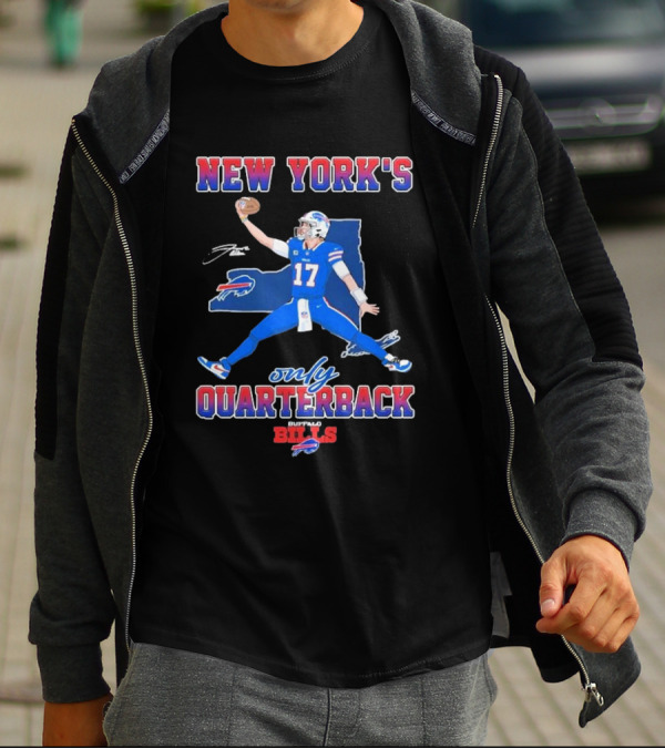 New York's Only Quarterback Buffalo Bills Football Player Number 17 T-Shirt