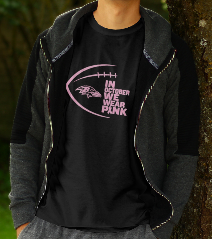 NFL Baltimore Ravens In October We Wear Pink T-Shirt