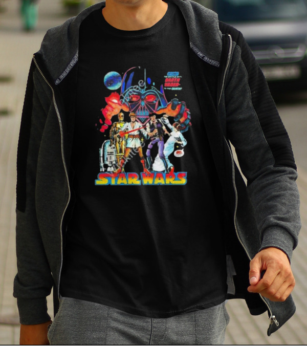 Star Wars Darth Vader In The Death Star Comic Style A New Hope T-Shirt
