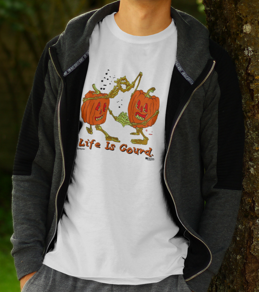 Online Ceramics Dancing Skeleton Pumpkins Life Is Gourd T-Shirt