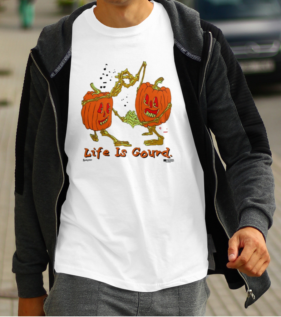 Online Ceramics Dancing Skeleton Pumpkins Life Is Gourd T-Shirt