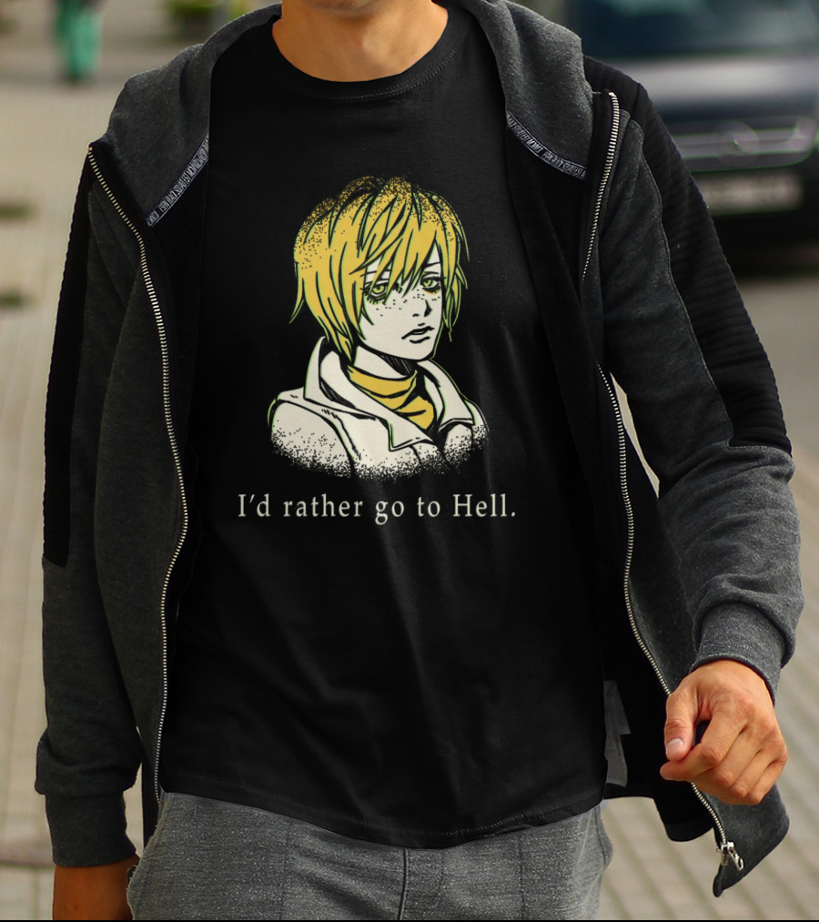 Silent Hill I'd Rather Go To Hell Anime Character T-Shirt