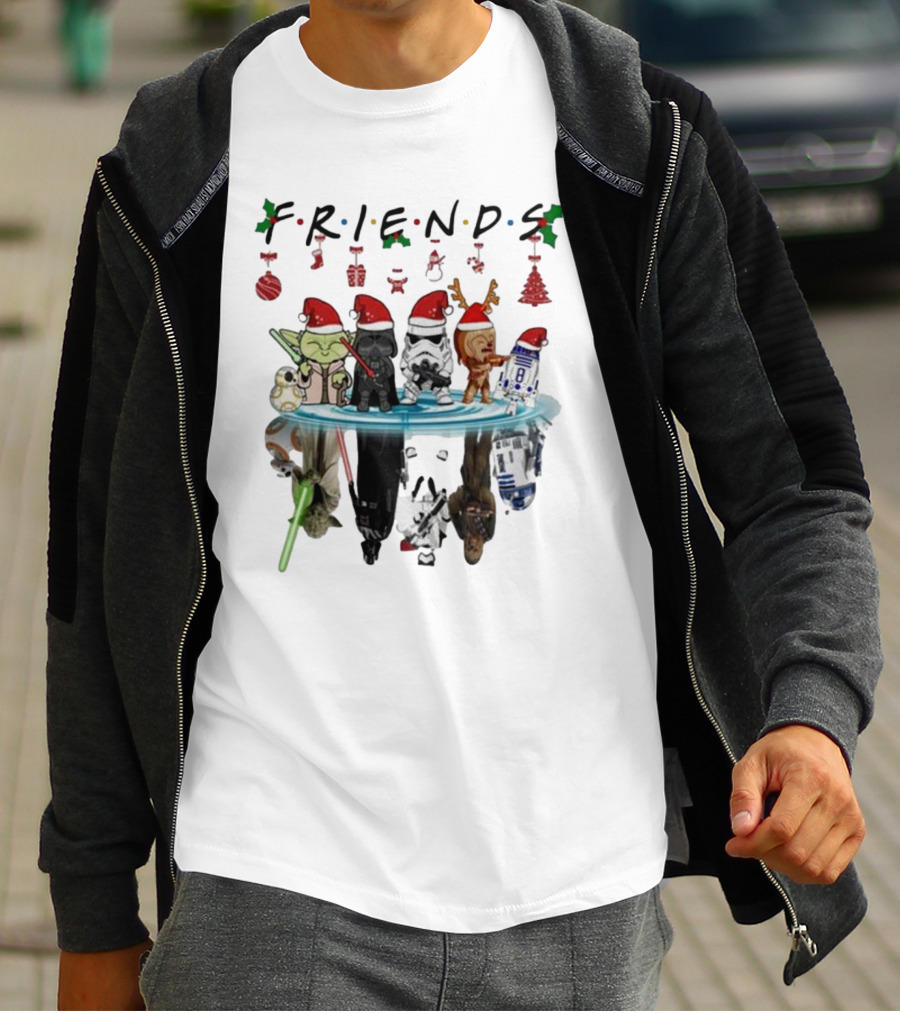 Friends Christmas Star Wars Characters Holiday Special T-Shirt