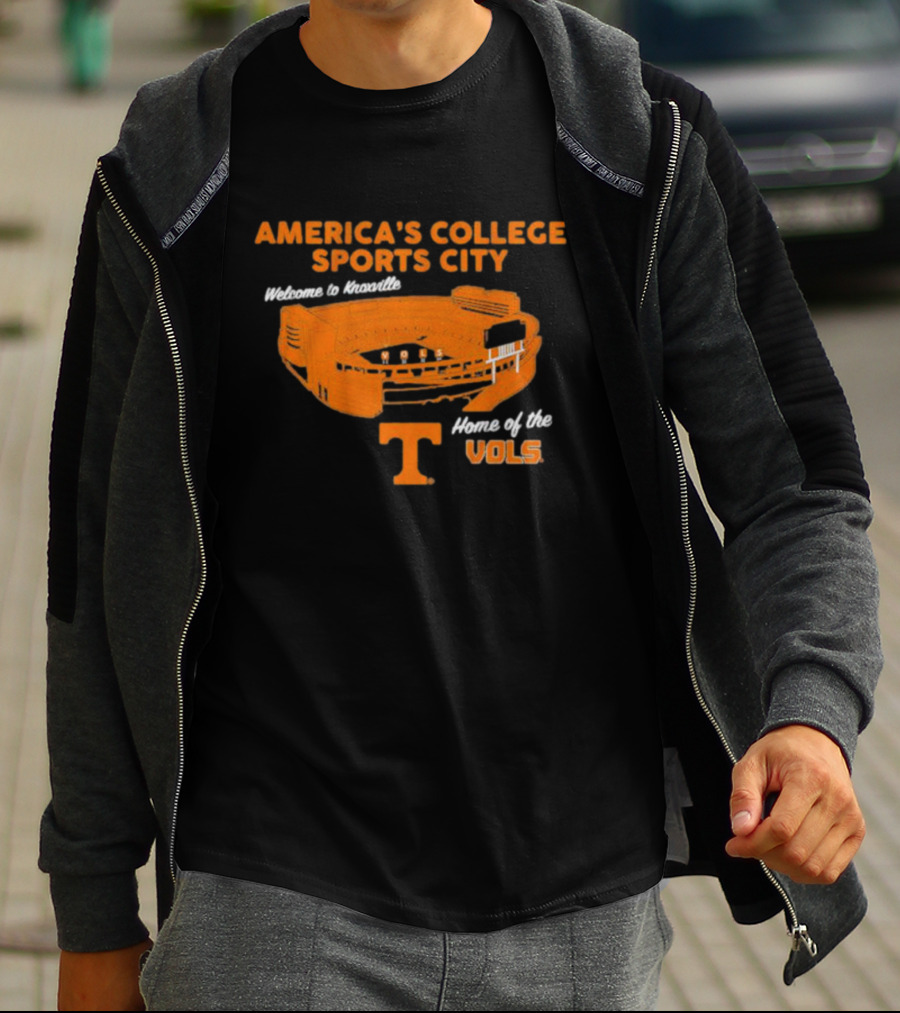 Welcome To Knoxville America's College Sports City Home Of The Vols T-Shirt