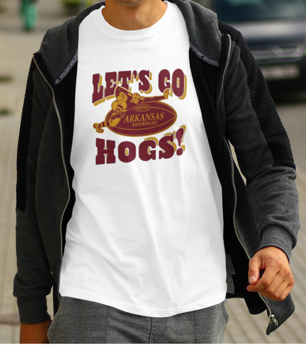 Let's Go Hogs Arkansas Razorbacks Stiff Arm T-Shirt