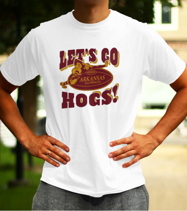 Let's Go Hogs Arkansas Razorbacks Stiff Arm T-Shirt