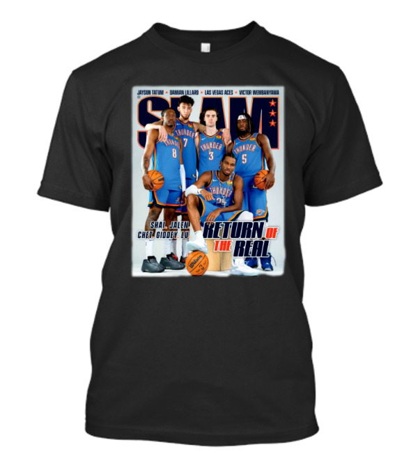 Jayson Tatum Damian Lillard Las Vegas Aces Victor Wembanyama SLAM Return Of The Real Shai Jalen Chet Giddey Lu Thunder T-Shirt