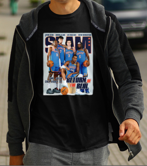 Jayson Tatum Damian Lillard Las Vegas Aces Victor Wembanyama SLAM Return Of The Real Shai Jalen Chet Giddey Lu Thunder T-Shirt