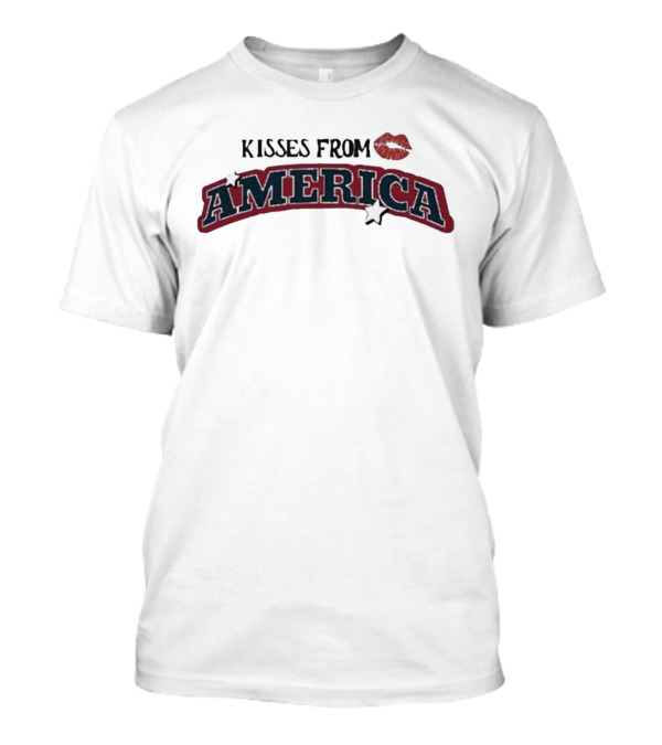 Kisses From America Lips Icon America Stars T-Shirt