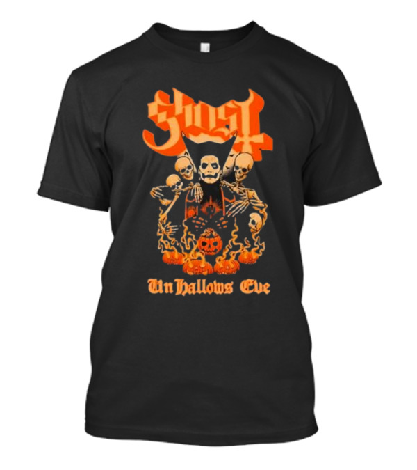 Ghost Un Hallows Eve Skeletons And Pumpkins T-Shirt