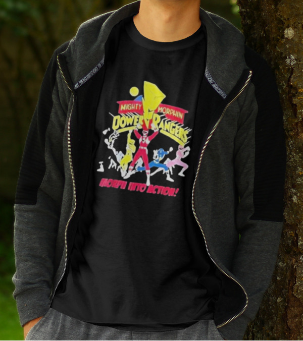 Mighty Morphin Power Rangers Morph Into Action T-Shirt