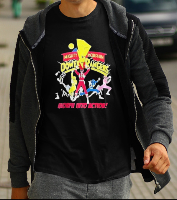 Mighty Morphin Power Rangers Morph Into Action T-Shirt